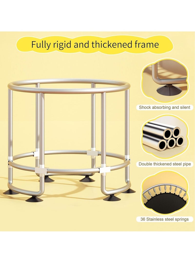 Hicomony 1.5m Toddler Trampoline for Kids, Trampoline with Safety Enclosure Net 1-3 people,Upgrade Adjustable Kids Trampoline Indoor Outdoor,Baby Small Trampoline with Net and Swing - Image 5